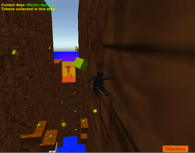 Way of the Mantis — jumping the canyon in Mantis Ascent